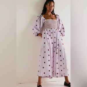 Free People Dahlia Embroidered Maxi Dress